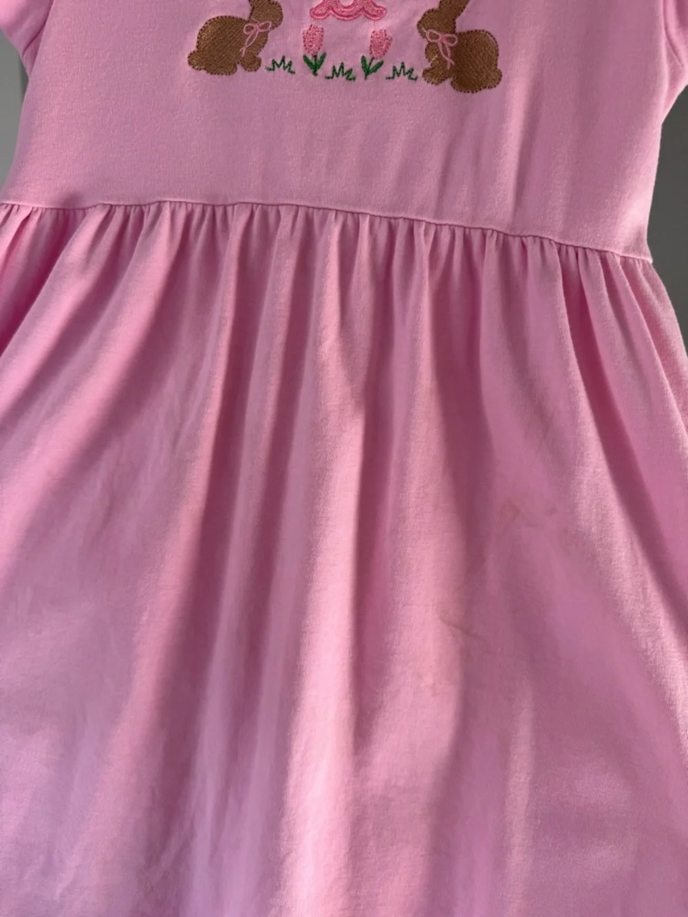 Personalized Easter Bunny Dress Size 12 Pink Monogram Z